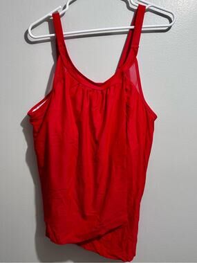 Red and Navy Swim Tankini Set Size XL (1320)